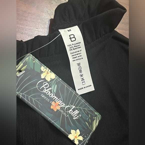 Blooming Jelly Mock Neck Tops Mesh Long Sleeve Shirts Polka Dot Ruffle Elegant - Picture 7 of 13